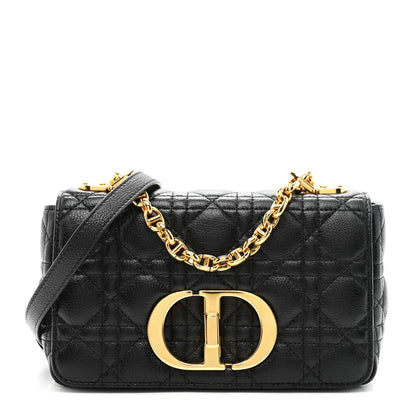 Christian Dior Calfskin Cannage Small Caro Bag Black 1 of 11