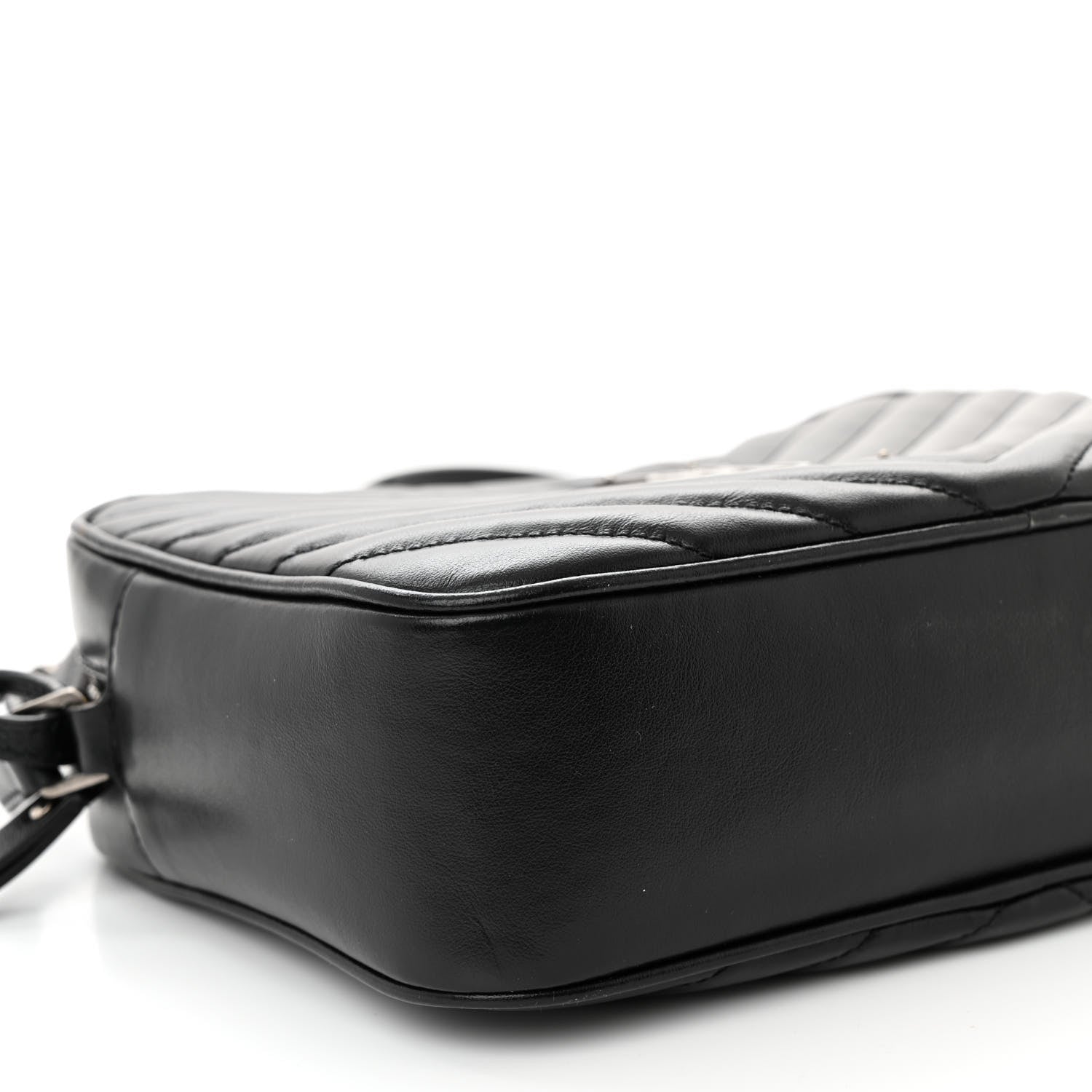 Saint Laurent Calfskin Matelasse Monogram Lou Camera Bag Black 8 of 11