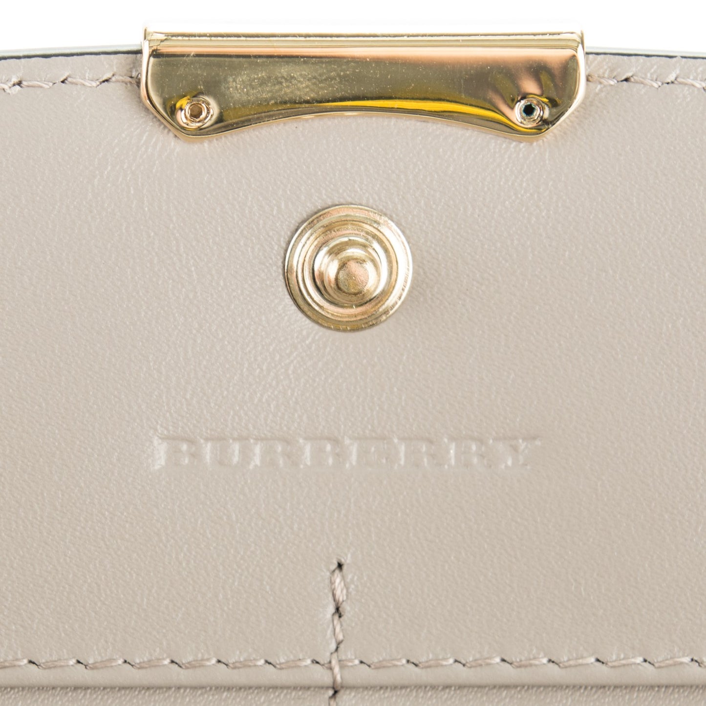 Signature Grain Calfskin Check Embossed Porter Continental Wallet Pale Grey