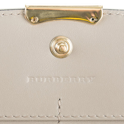 Burberry Signature Grain Calfskin Check Embossed Porter Continental Wallet Pale Grey 6 of 8