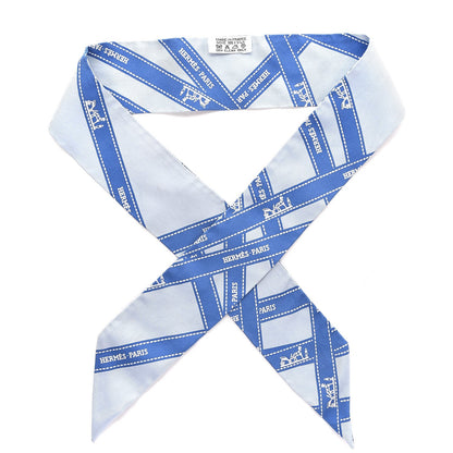 Hermes Silk Bolduc Twilly Bleu 1 of 5