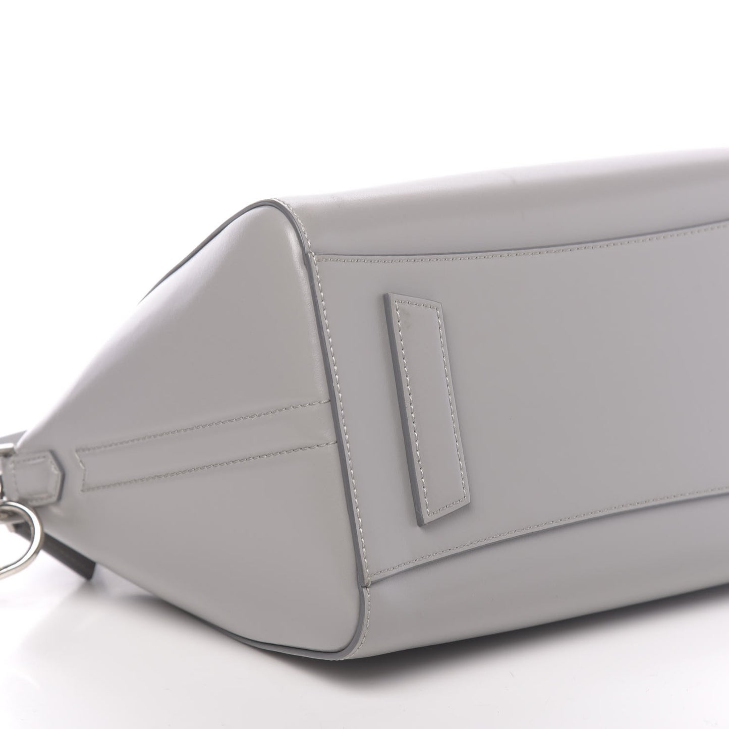 Shiny Lord Calfskin Small Antigona Pearl Grey