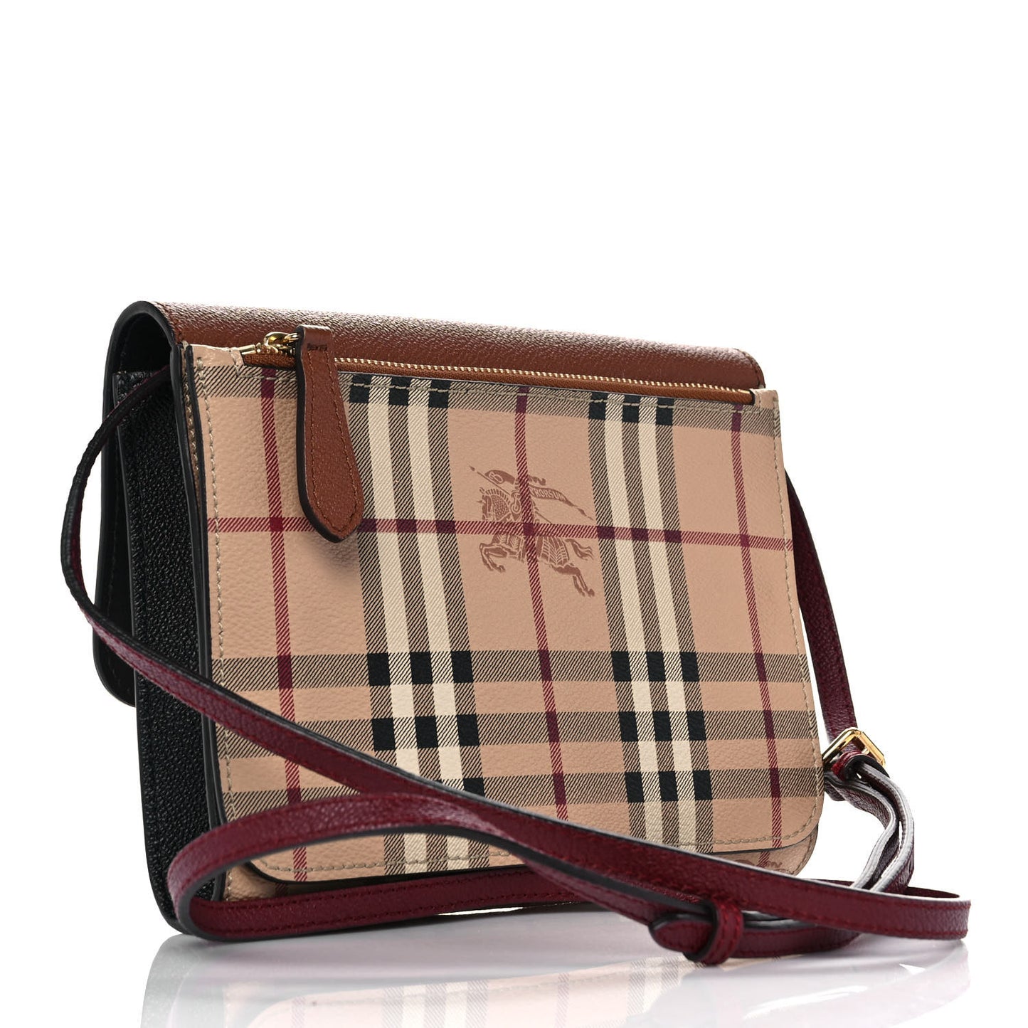 Haymarket Check Small Loxley Crossbody Bright Toffee