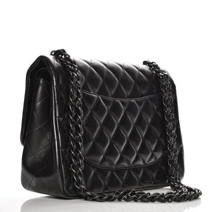 Chanel Lambskin Quilted Jumbo Double Flap So Black 3 of 8