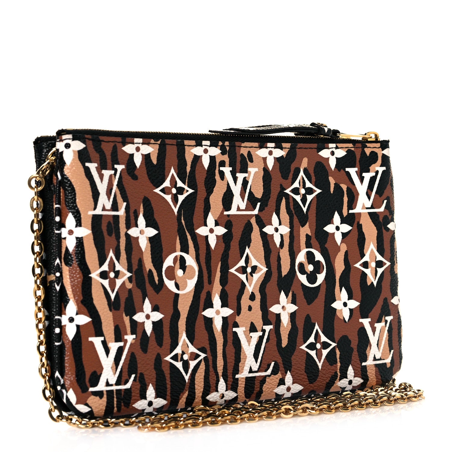 Louis Vuitton Monogram Giant Jungle Pochette Double Zip Black 3 of 11