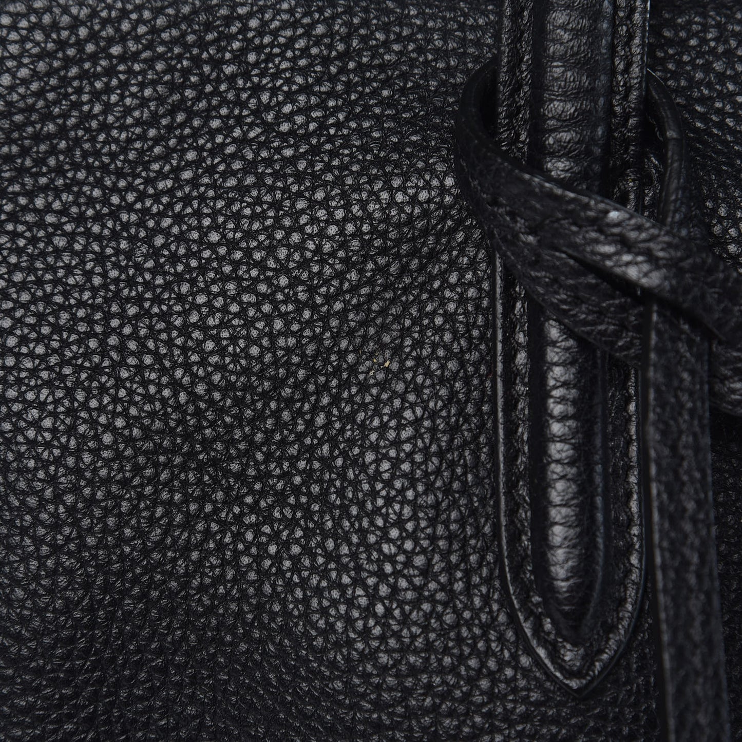 Pebbled Calfskin Large Skull Padlock Zip Around Tote Black