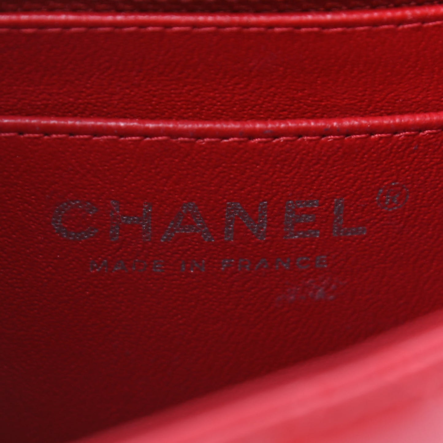Lambskin Quilted Mini Square Flap Red