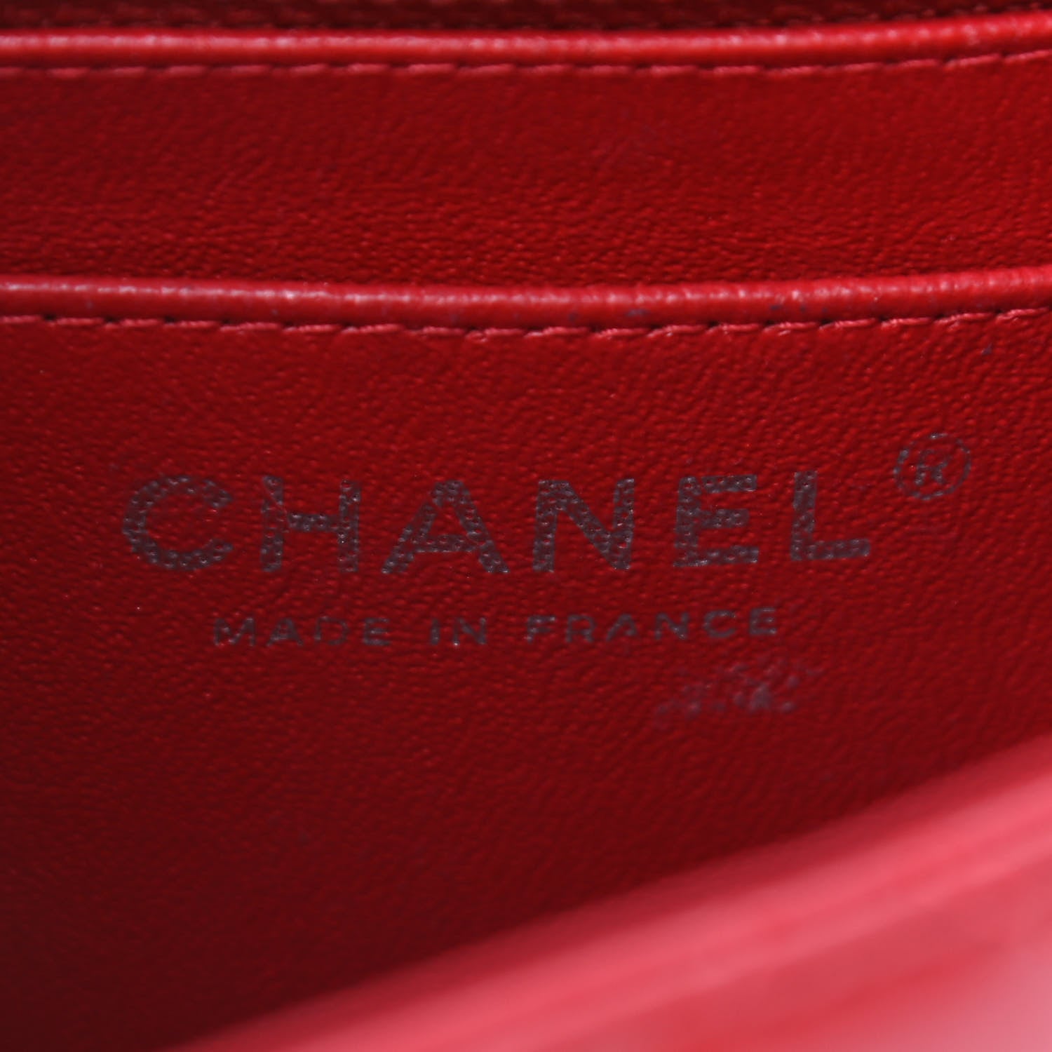 Chanel Lambskin Quilted Mini Square Flap Red 6 of 13