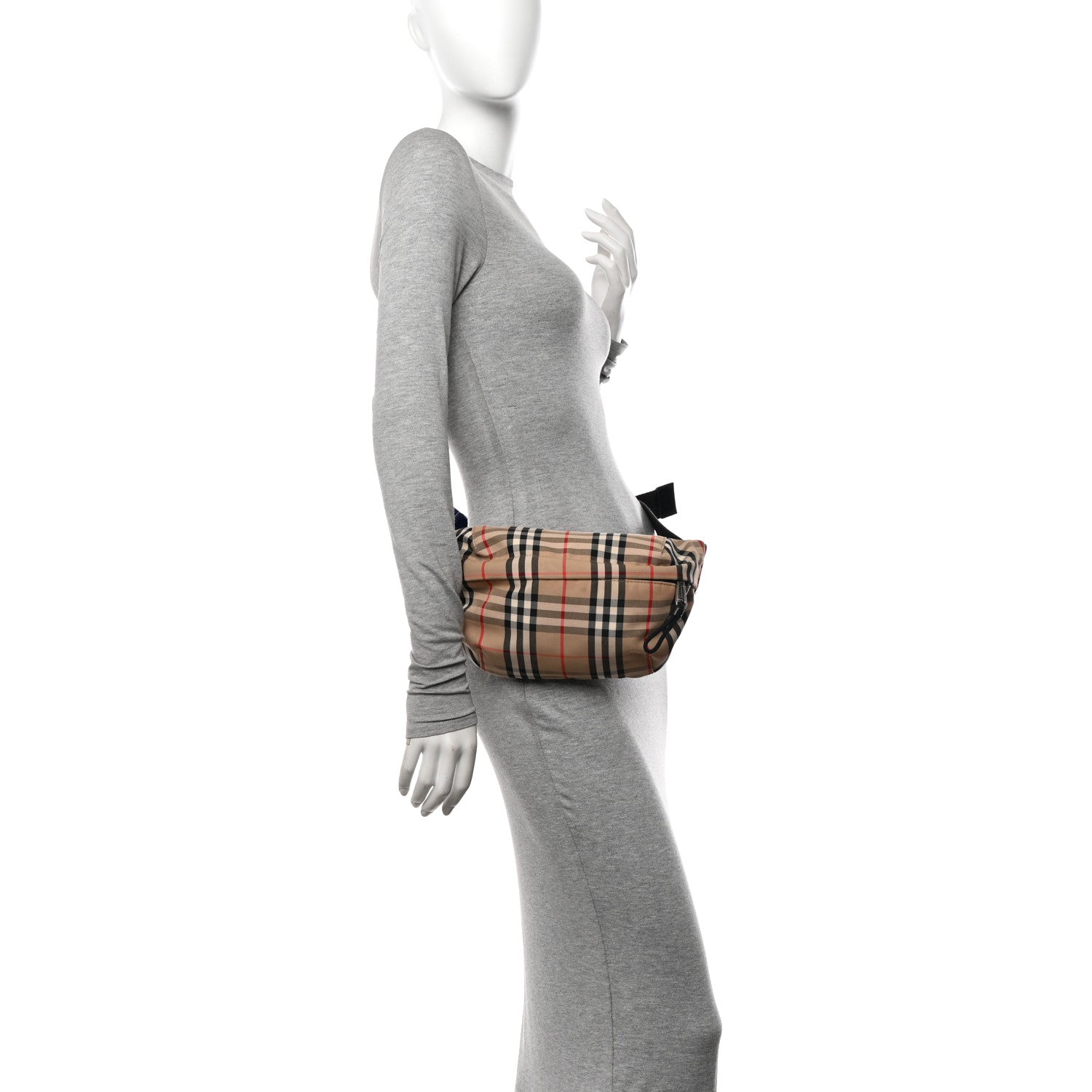 Burberry Nylon Vintage Check Medium Sonny Bum Bag Archive Beige Black 2 of 10