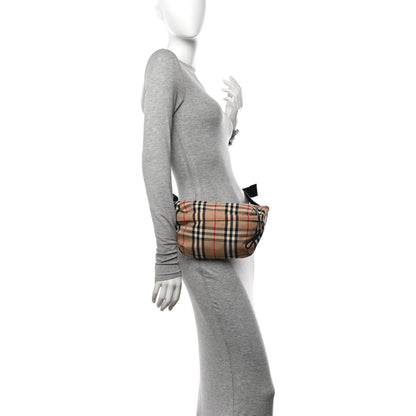 Burberry Nylon Vintage Check Medium Sonny Bum Bag Archive Beige Black 2 of 10