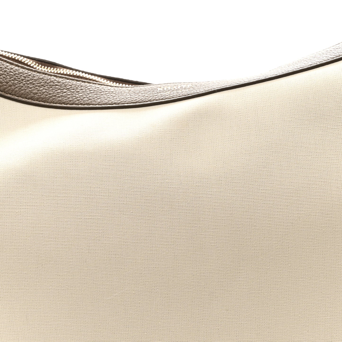 Canvas Calfskin August Hobo Cream