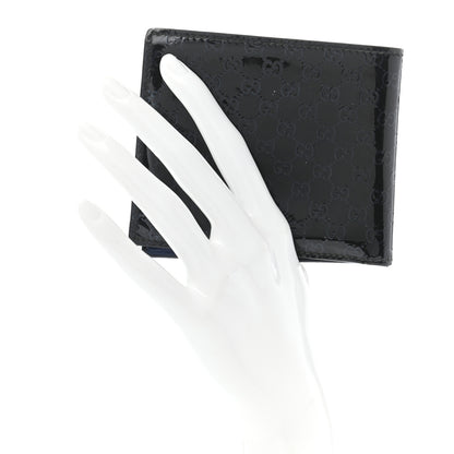 Gucci Patent Microguccissima Bi-Fold Wallet Blue 2 of 11