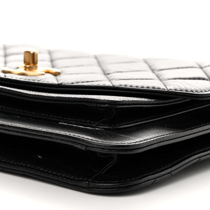 Chanel Calfskin Caviar Quilted Chain Handle Flap Black 10 of 14