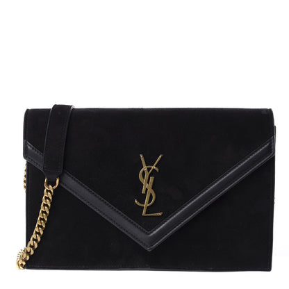 Saint Laurent Suede Calfskin Monogram Le Sept Chain Bag Black 1 of 12