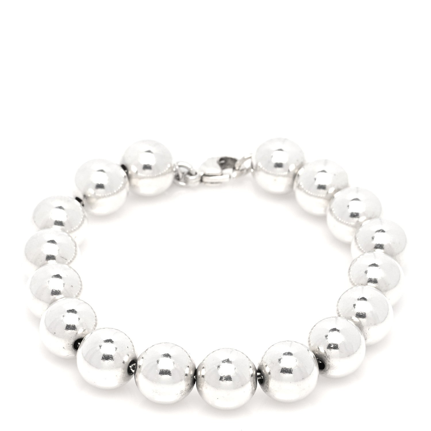 Tiffany Sterling Silver 10mm HardWear Ball Bracelet 1 of 5