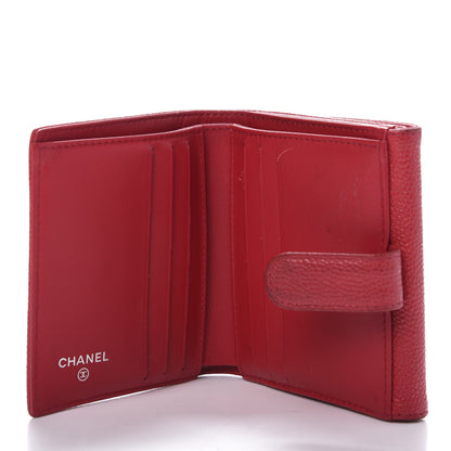 Chanel Caviar Timeless CC Compact French Wallet Red 5 of 15