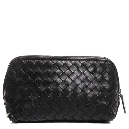 Bottega Veneta Nappa Intrecciato Cosmetic Case Nero Black 1 of 9