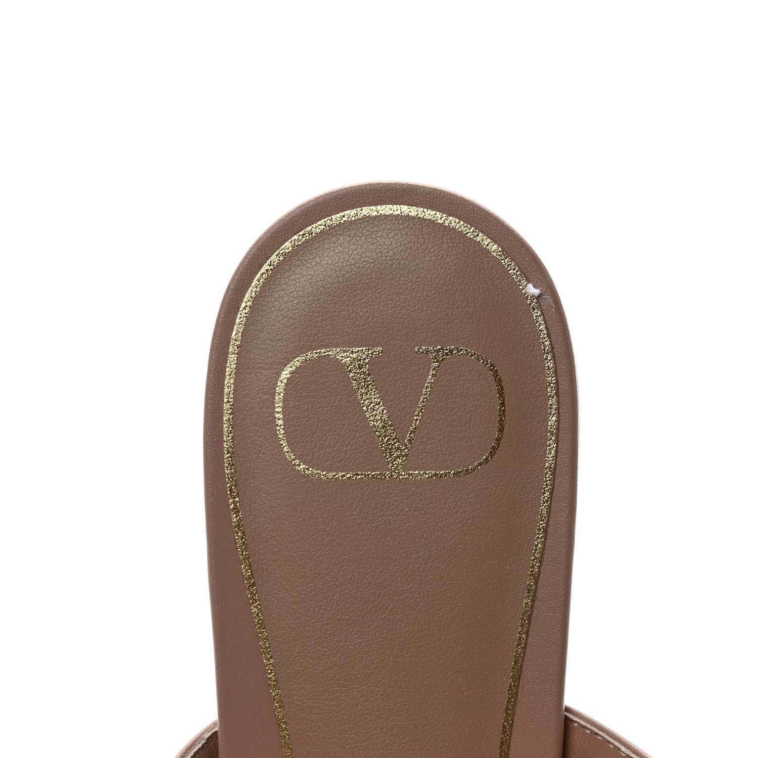 Valentino Garavani Calfskin Roman Stud Flat Slide Sandals 39 Rose Cannelle 7 of 8