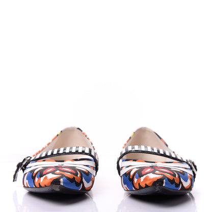 Louis Vuitton Satin Psychadelic Ballerina Flats 37.5 Multicolor 2 of 11