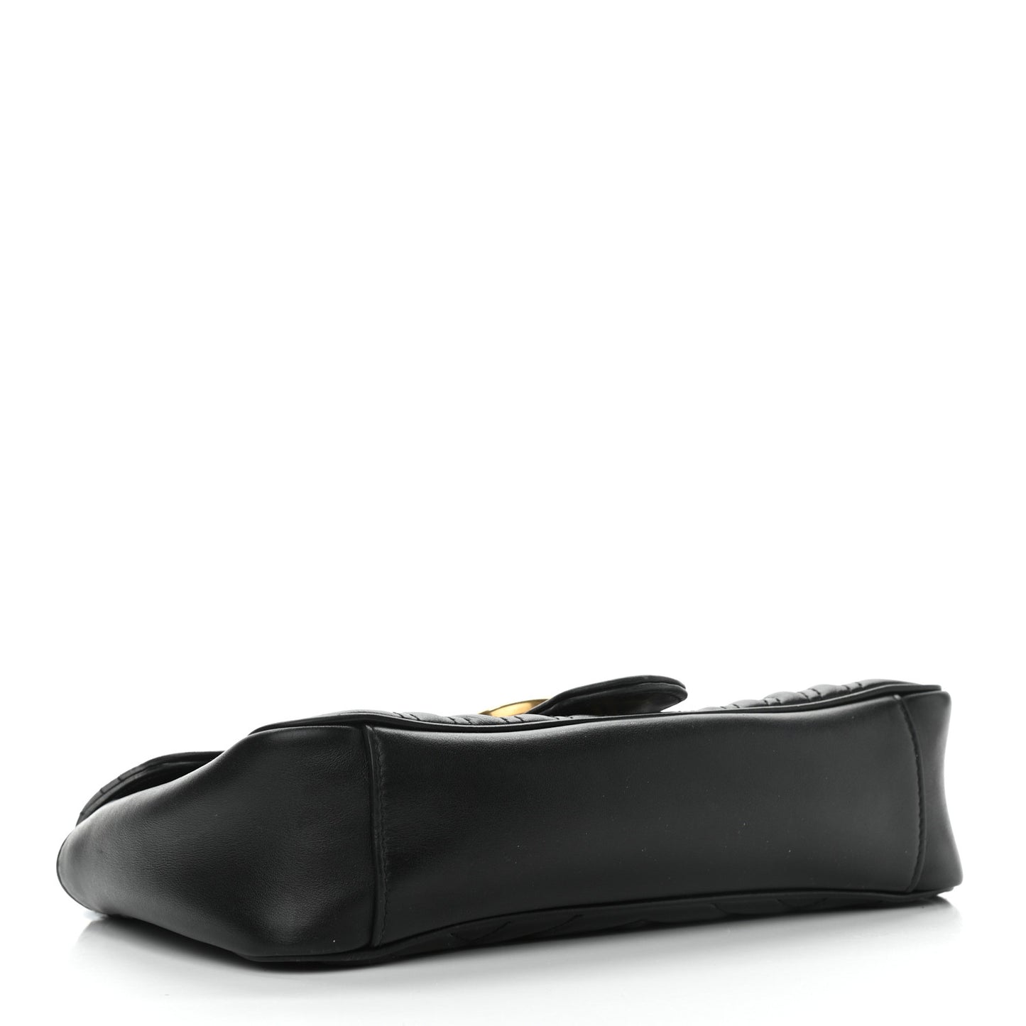 Calfskin Matelasse Small GG Marmont Shoulder Bag Black