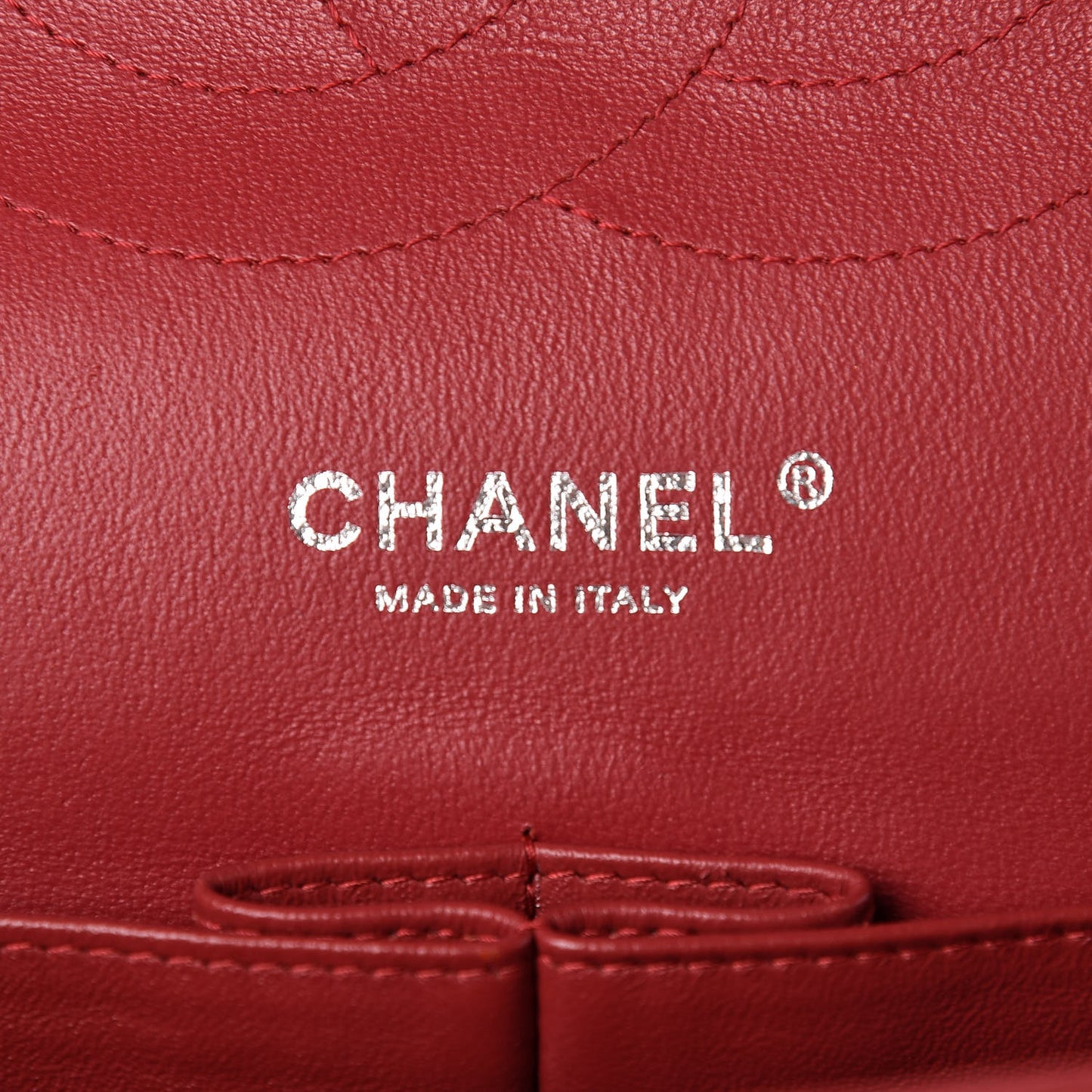 Caviar Quilted Jumbo Double Flap Red