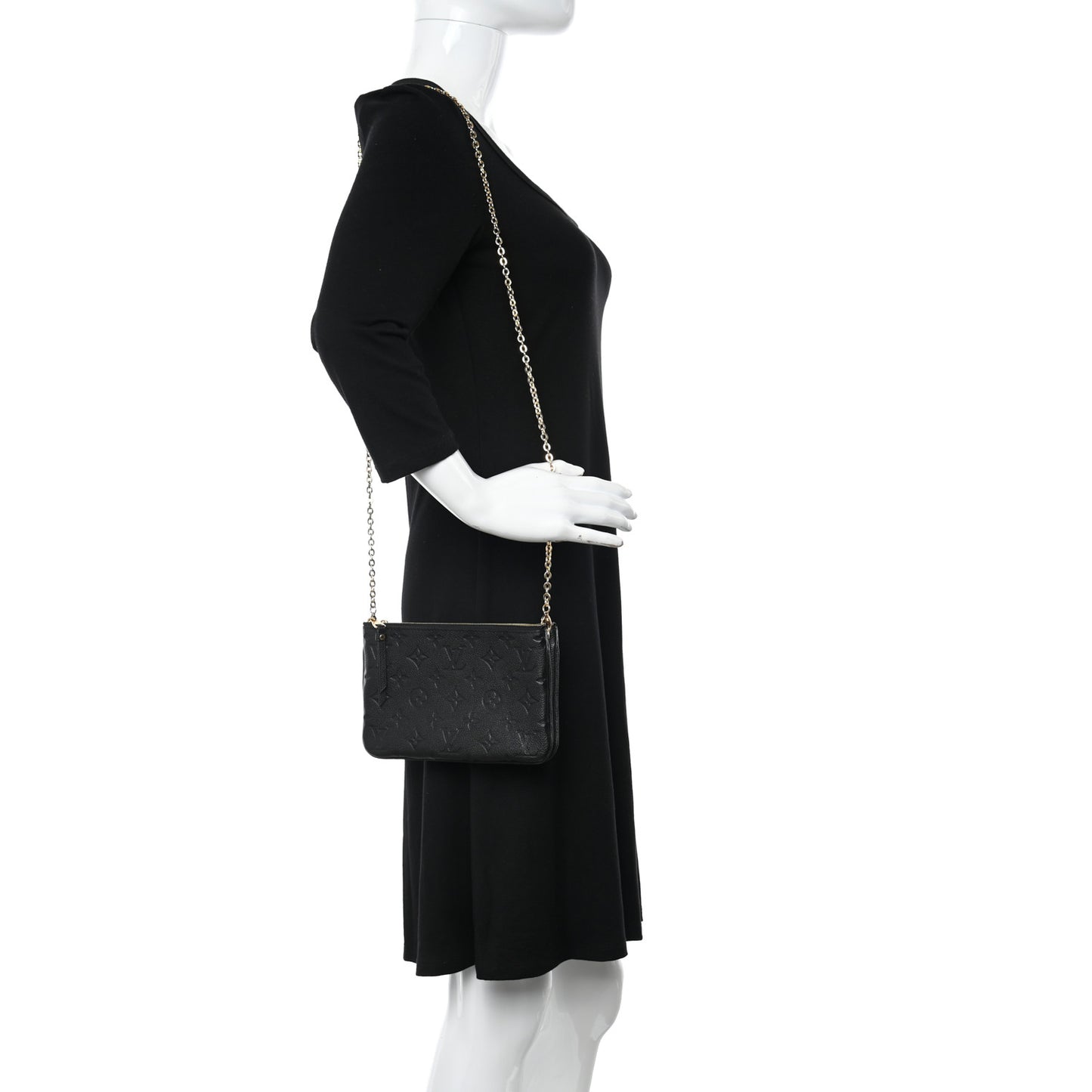 Empreinte Double Zip Pochette Black