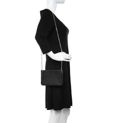 Louis Vuitton Empreinte Double Zip Pochette Black 2 of 11