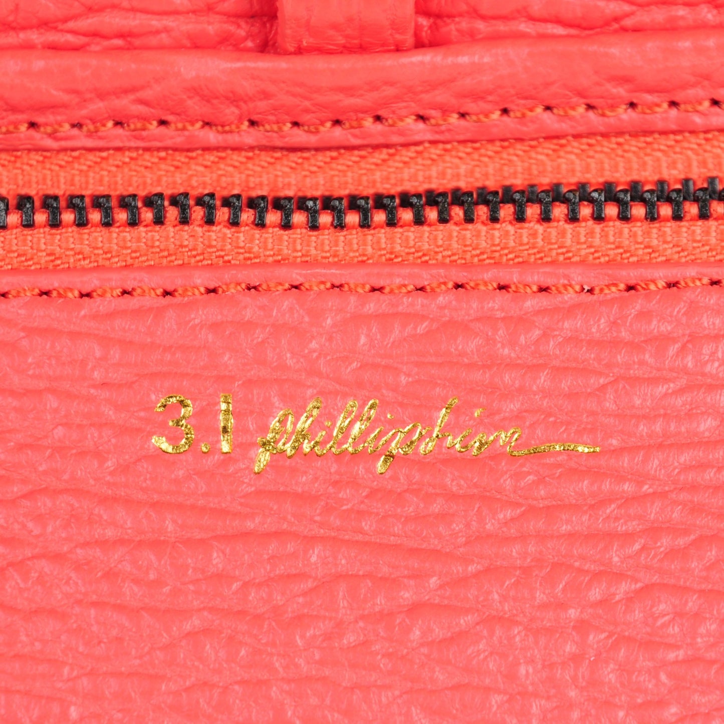 3.1 Textured Calfskin Medium Pashli Satchel Coral