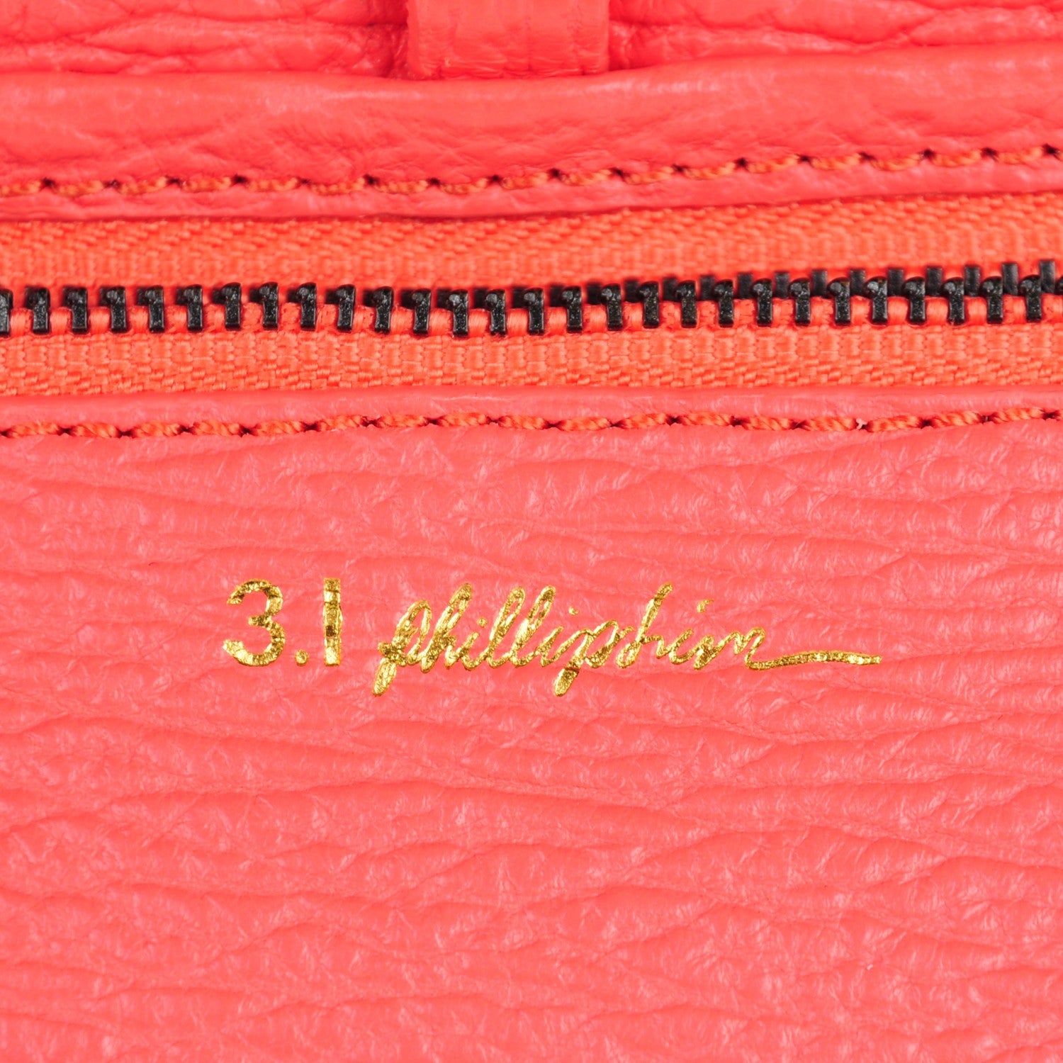 3.1 Phillip Lim 3.1 Textured Calfskin Medium Pashli Satchel Coral 6 of 8