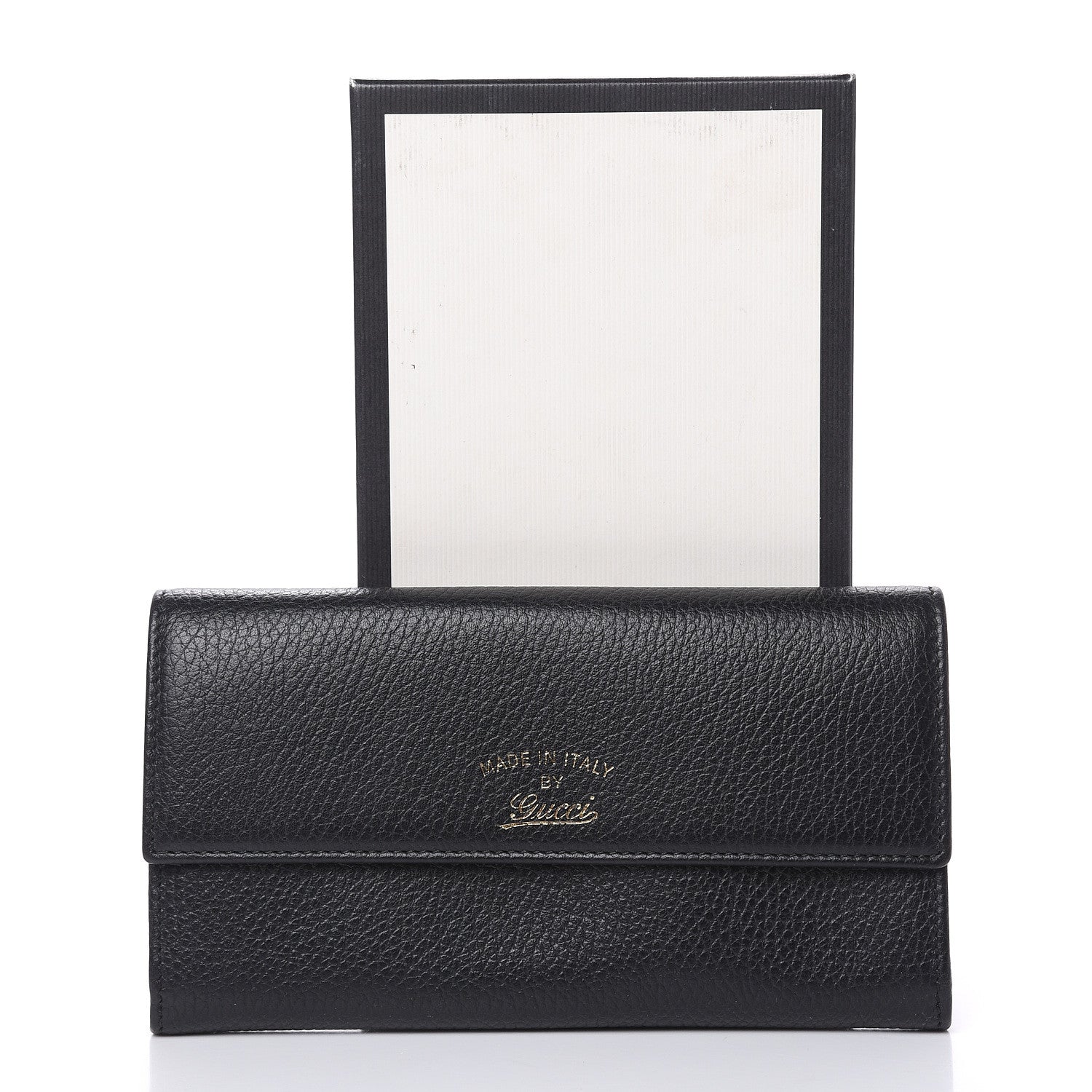 Gucci Dollar Calfskin Swing Continental Wallet Black 10 of 10