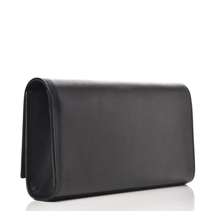 Saint Laurent Calfskin Classic Monogram Tassel Clutch Black 3 of 8