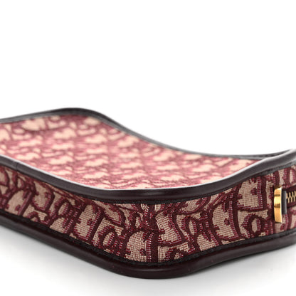 Christian Dior Oblique Diorquake Clutch Burgundy 9 of 10
