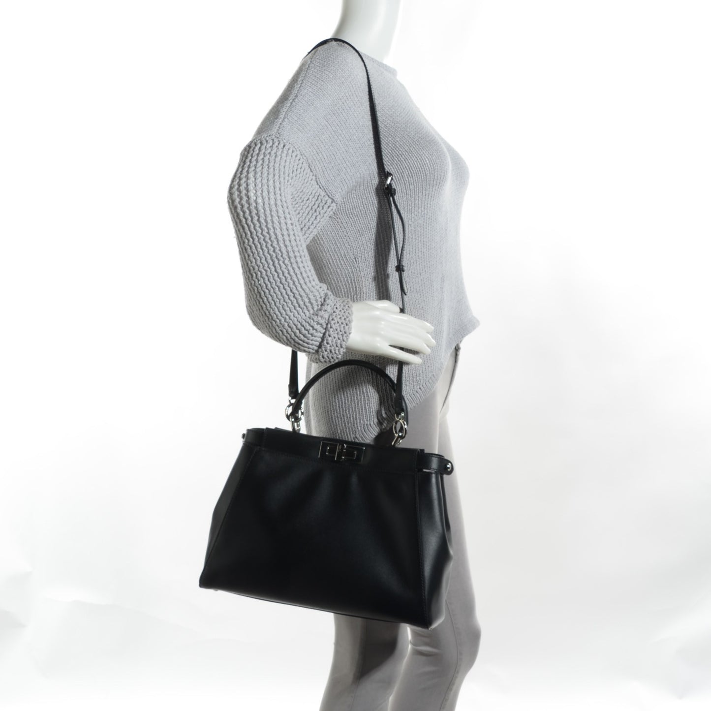 Vitello Morgan Python Crocodile Monster Eyes Medium Peekaboo Iconic Satchel Black Girasole