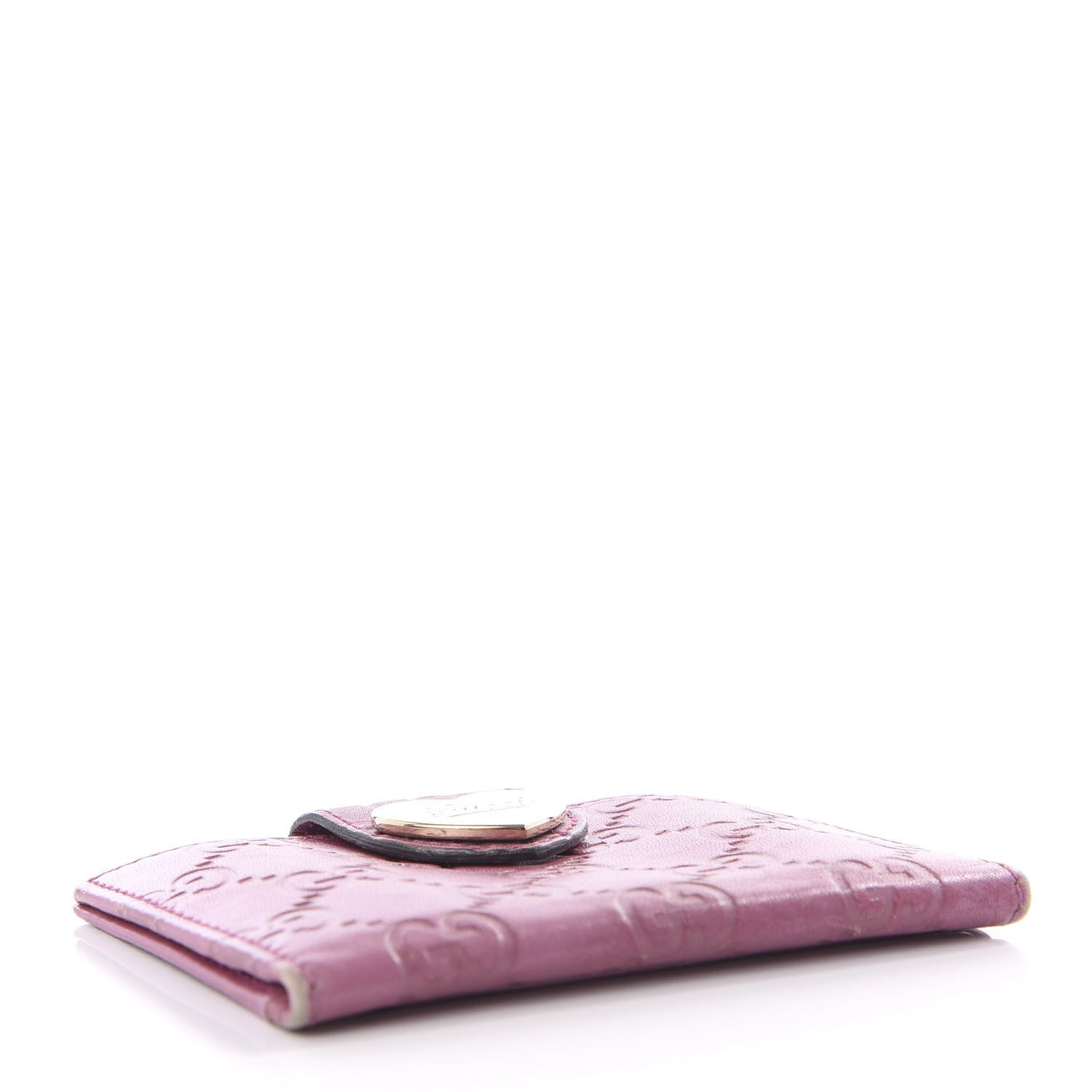 Gucci Metallic Soft Guccissima Heart Travel Wallet Fresia Rose 3 of 8