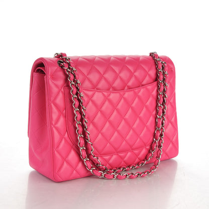 Chanel Lambskin Quilted Maxi Double Flap Fuchsia 3 of 11