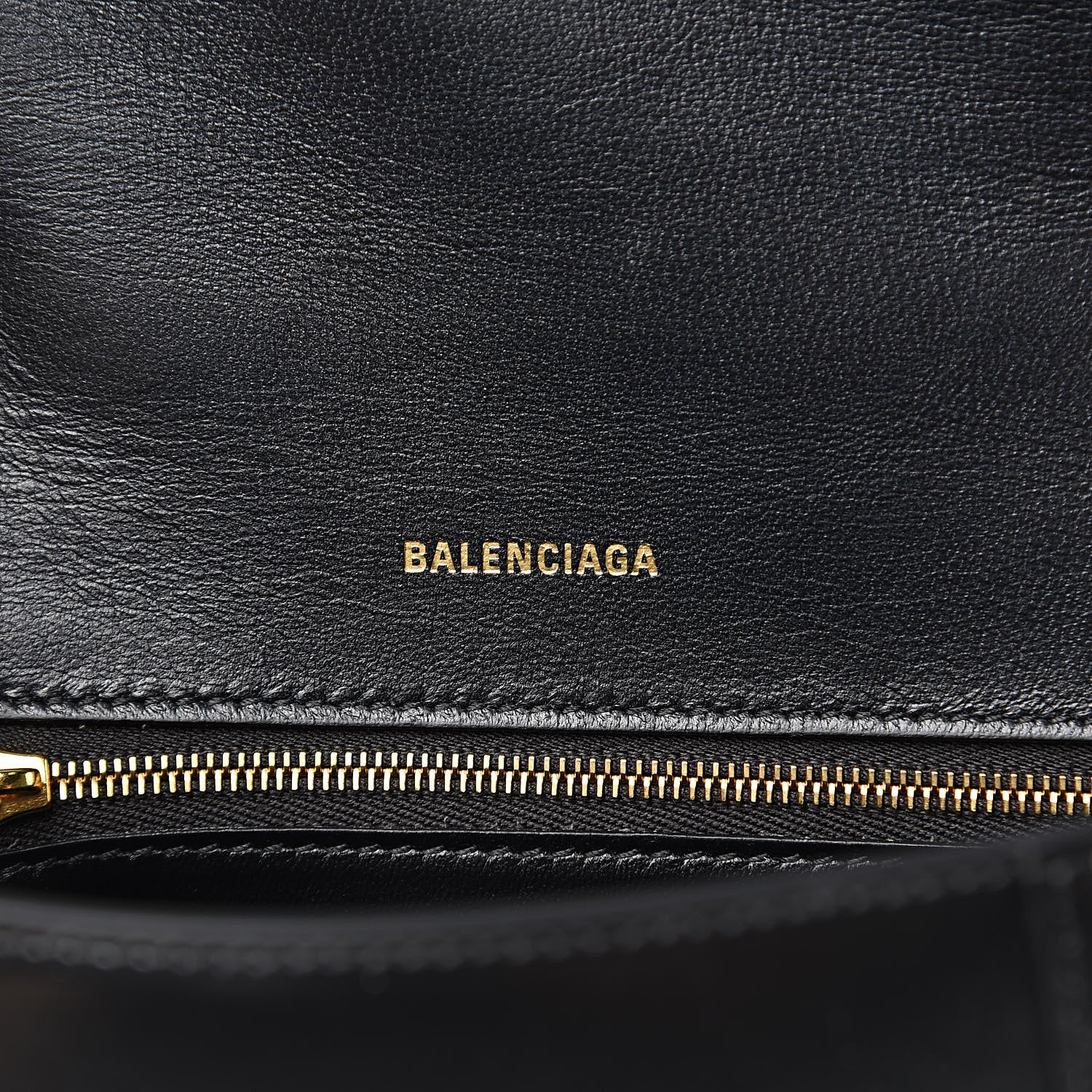 Balenciaga Shiny Box Calfskin Small Hourglass Top Handle Bag Black 6 of 9