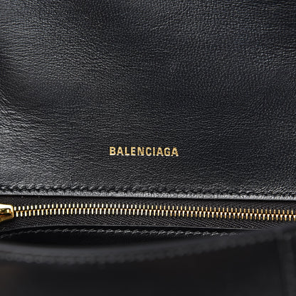 Balenciaga Shiny Box Calfskin Small Hourglass Top Handle Bag Black 6 of 9