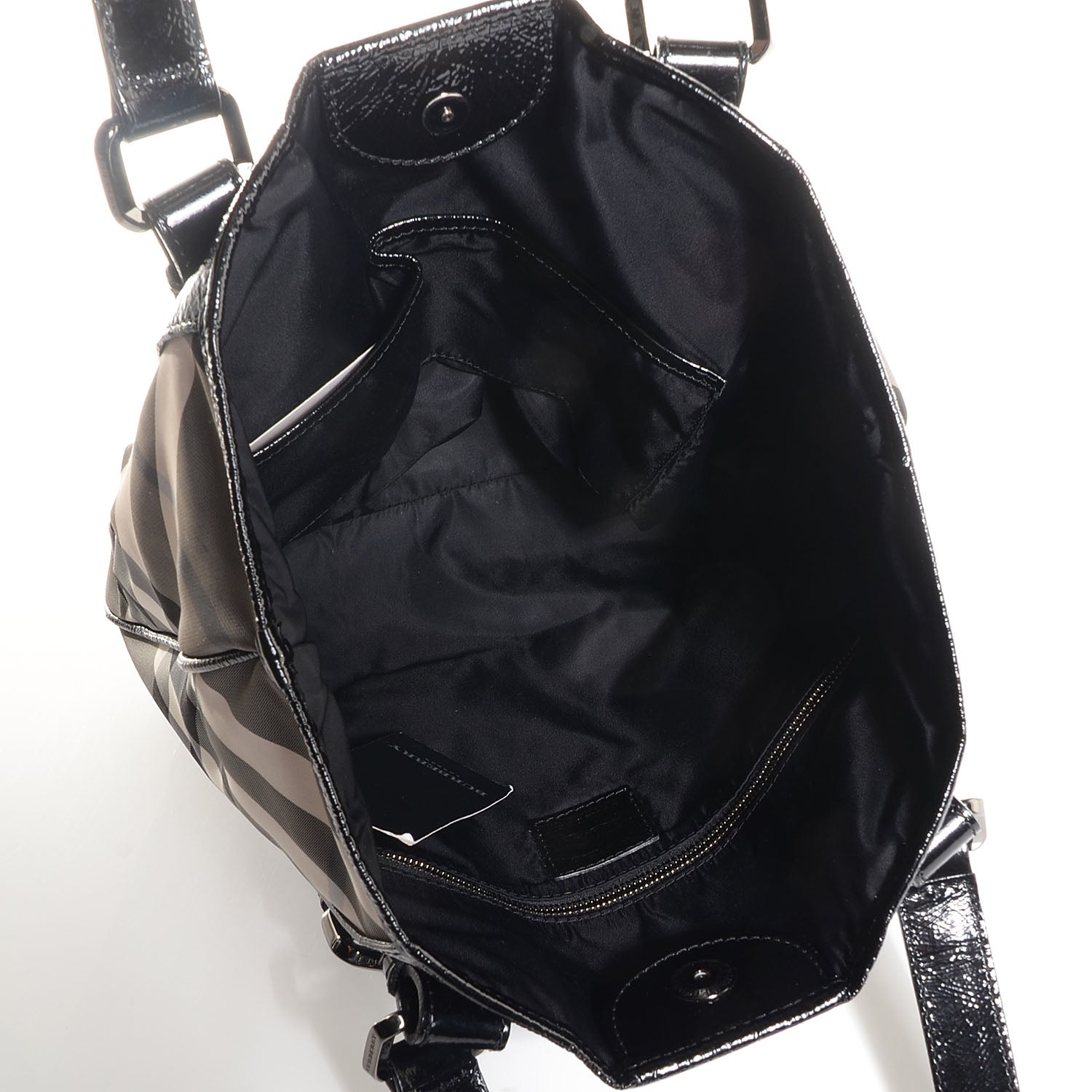 Burberry Nylon Beat Check Small Victoria Tote Black 5 of 8