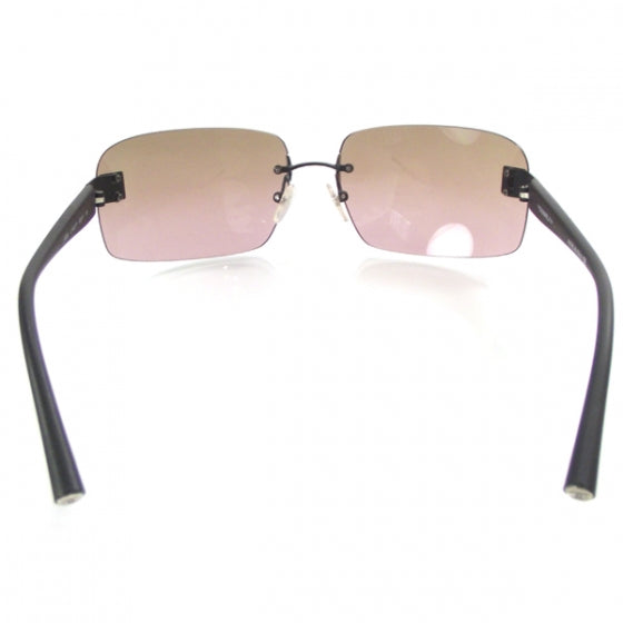 Frameless CC Logo Sunglasses Rose and Brown
