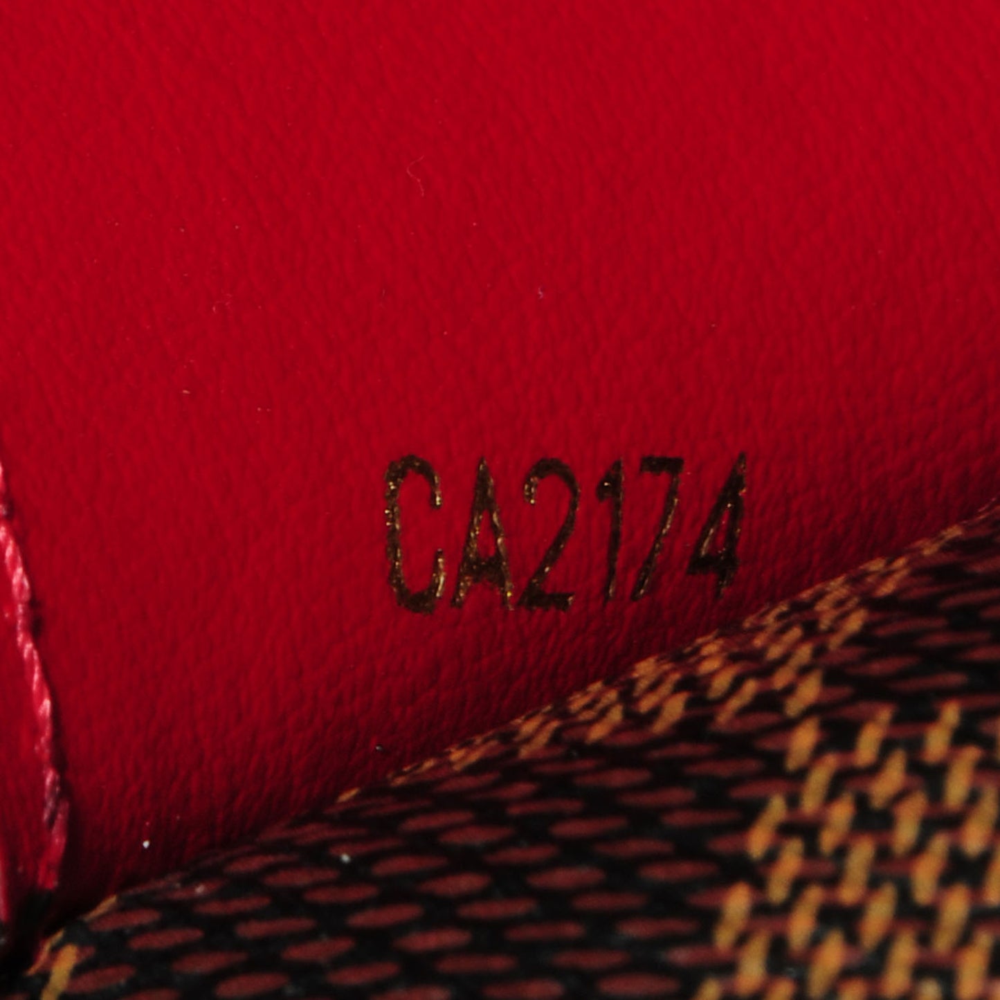Damier Ebene Emilie Wallet Red