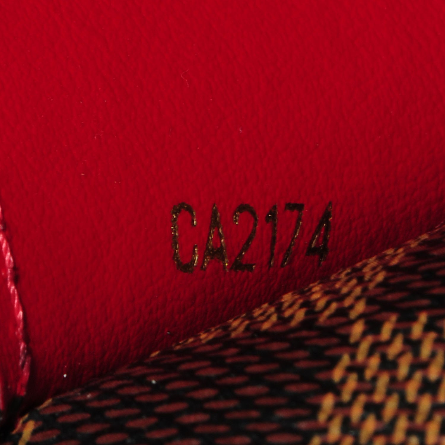 Louis Vuitton Damier Ebene Emilie Wallet Red 7 of 8