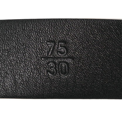 Chanel Calfskin Quilted CC Belt 75 30 Black White 6 of 11