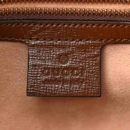 Gucci GG Supreme Monogram Azalea Calfskin Web Small Jackie 1961 Hobo Beige Ebony Brown Sugar 6 of 14