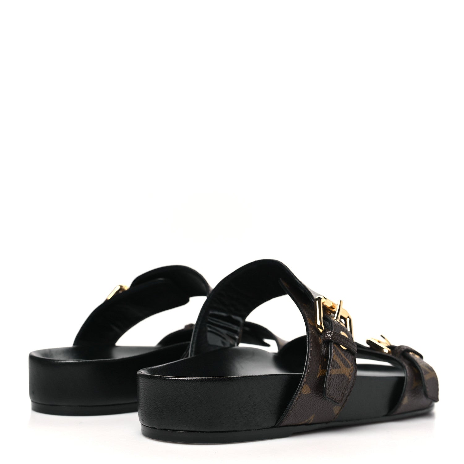 Louis Vuitton Monogram Bom Dia Mule Sandals 38 Black 5 of 10