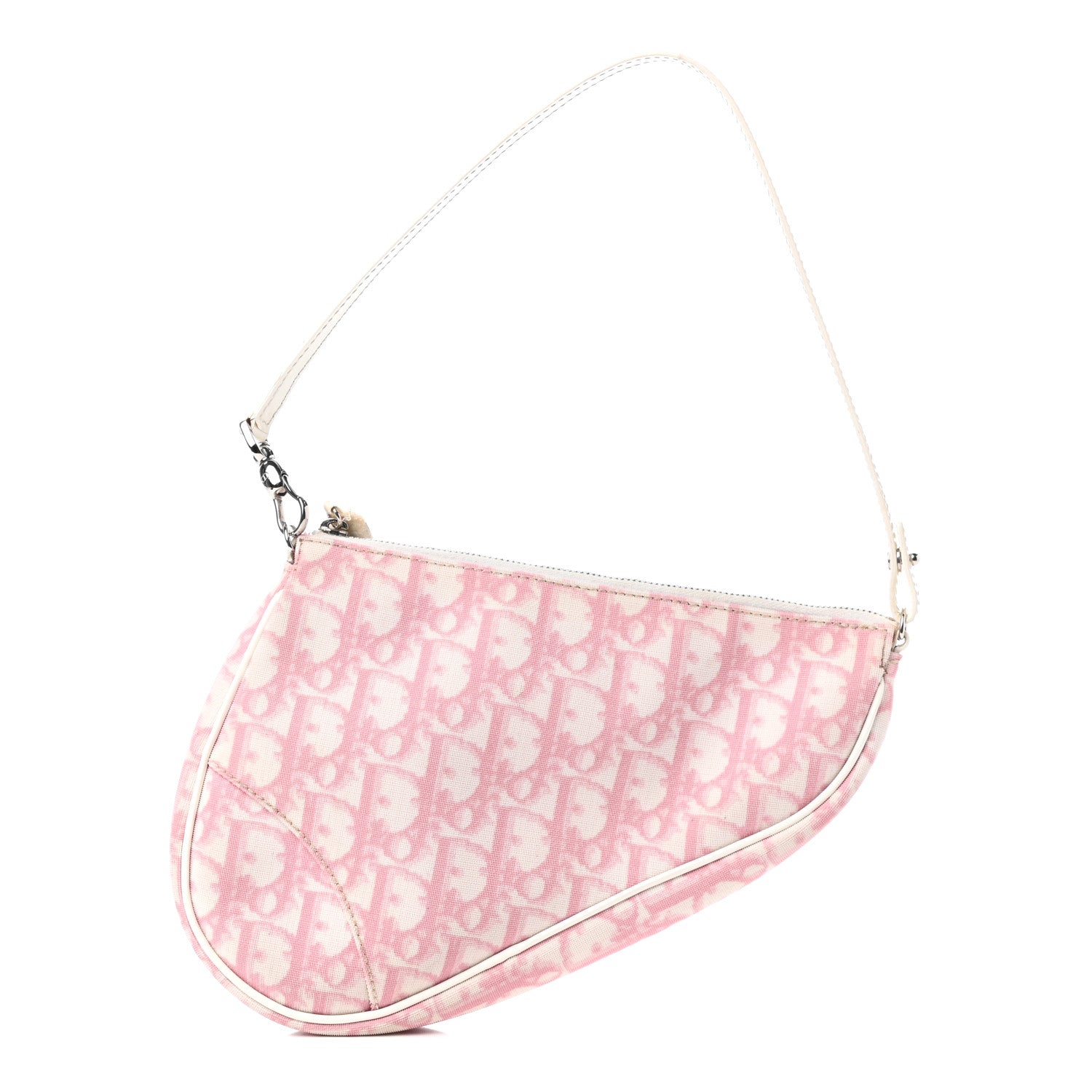 Christian Dior Monogram Mini Saddle Pochette Pink 1 of 10
