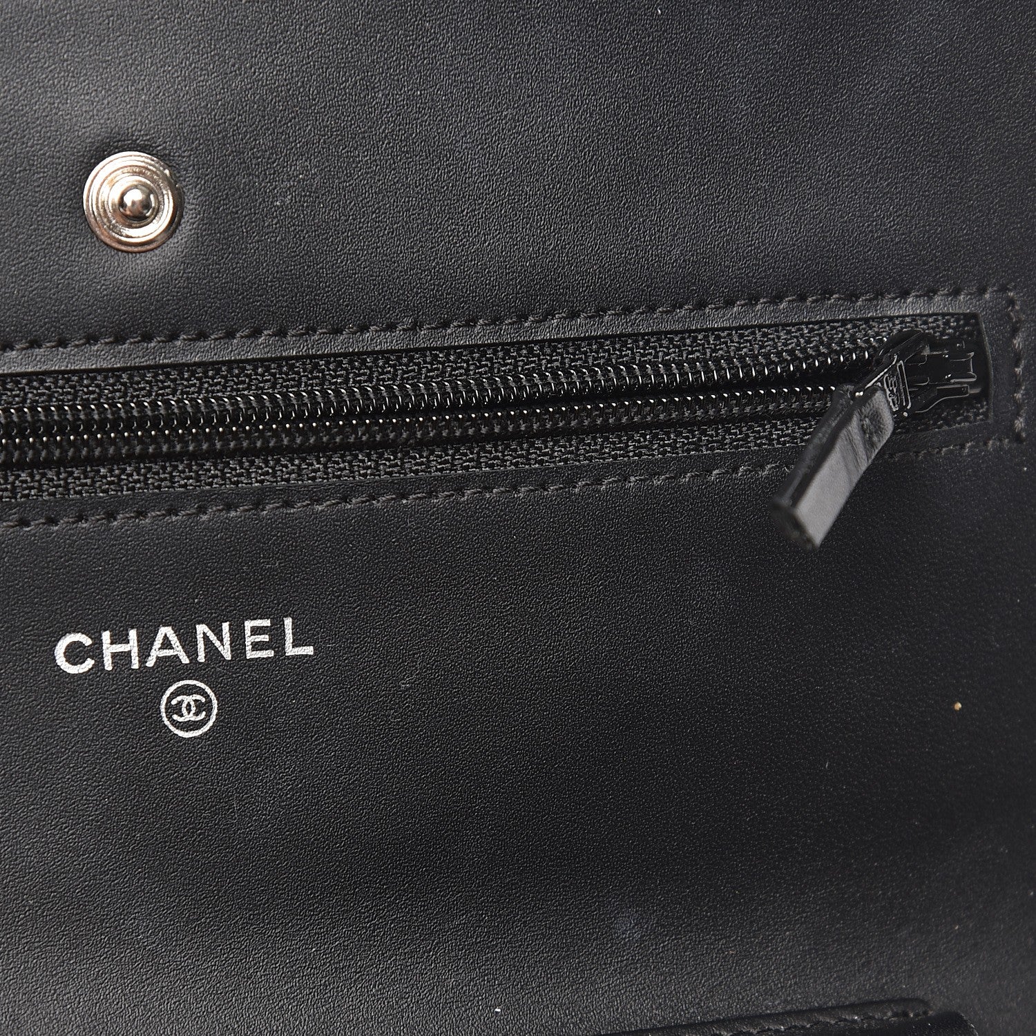 Chanel Caviar Timeless CC Wallet On Chain WOC Black 9 of 11