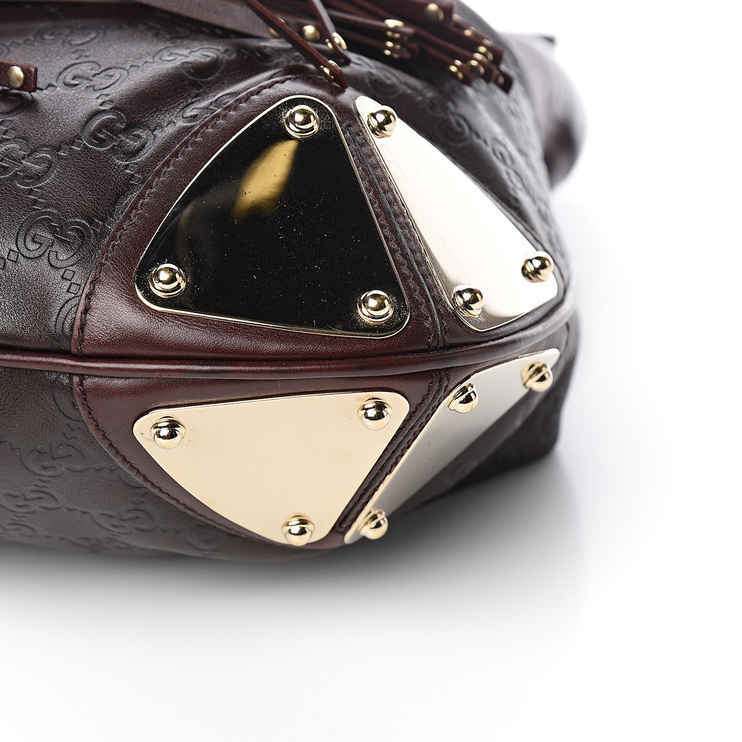 Gucci Guccissima Medium Indy Top Handle Hobo Dark Brown 8 of 9