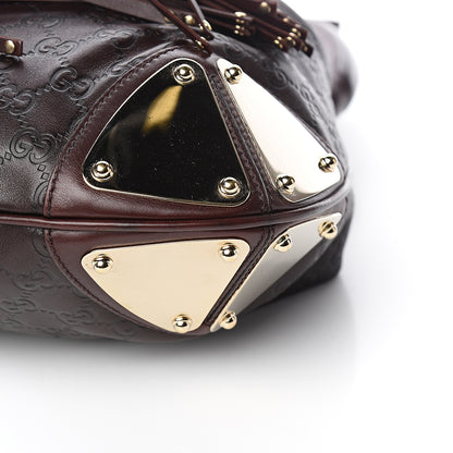 Gucci Guccissima Medium Indy Top Handle Hobo Dark Brown 8 of 9