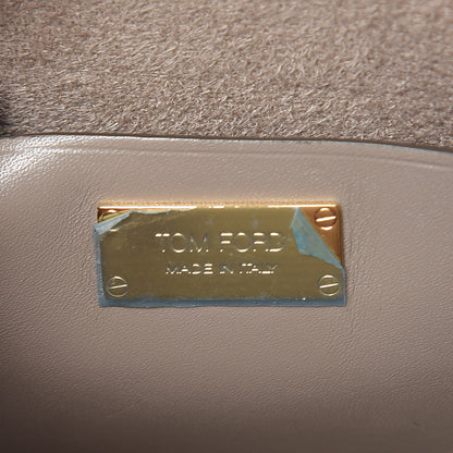Tom Ford Calfskin Chain Strap Small Crossbody Bag Taupe 6 of 12