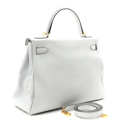 Hermes Taurillon Clemence Kelly Retourne 32 Bleu Pale 3 of 10